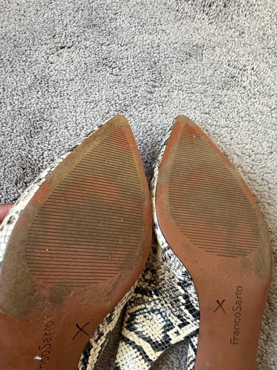 Franco Sarto Vickie Snakeskin Print Slingback Heels Pointed Toe  SIZE 11 - Picture 4 of 8